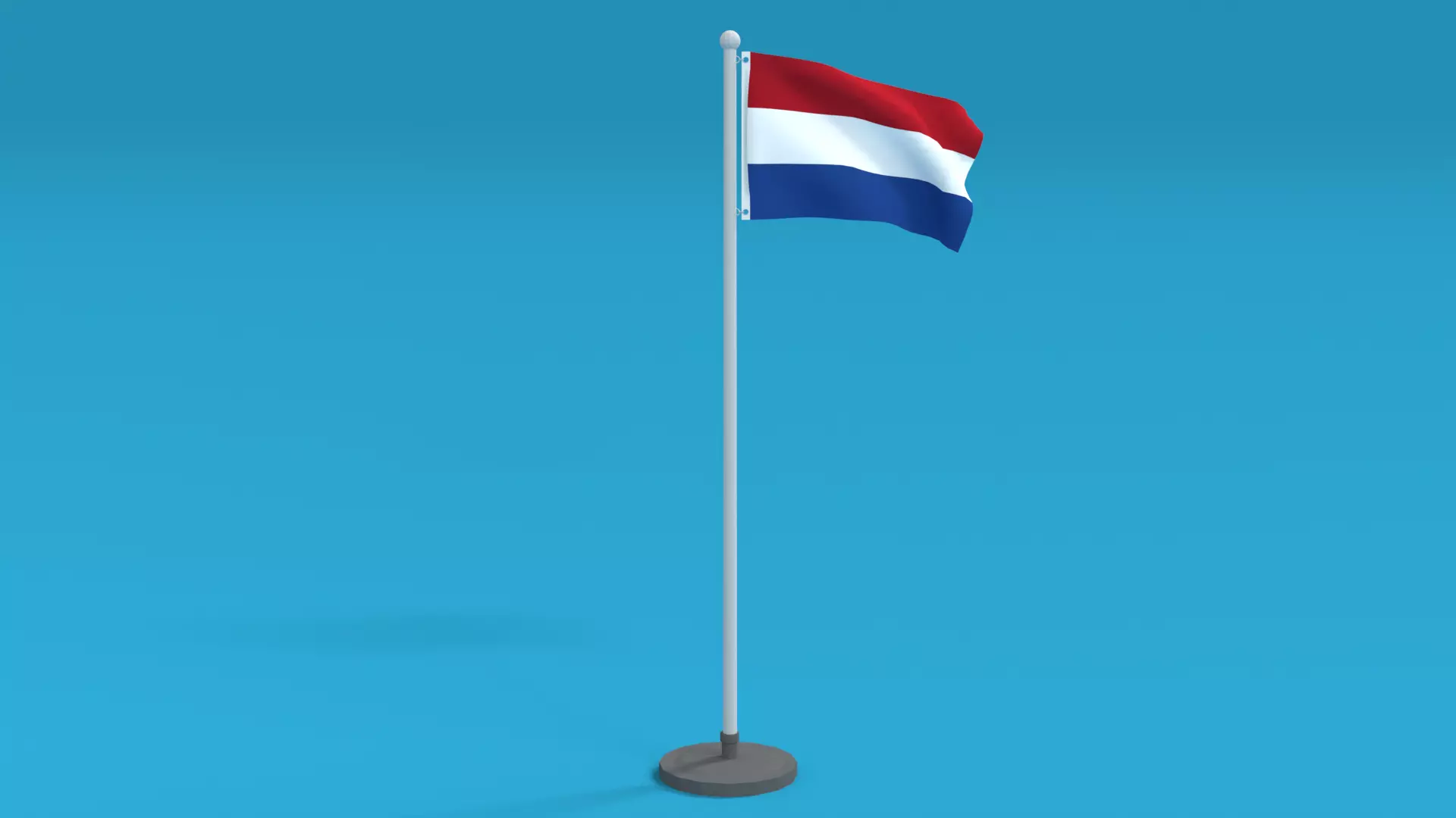 Low Poly Seamless Animated Netherlands Flag Low-poly 3D model_0