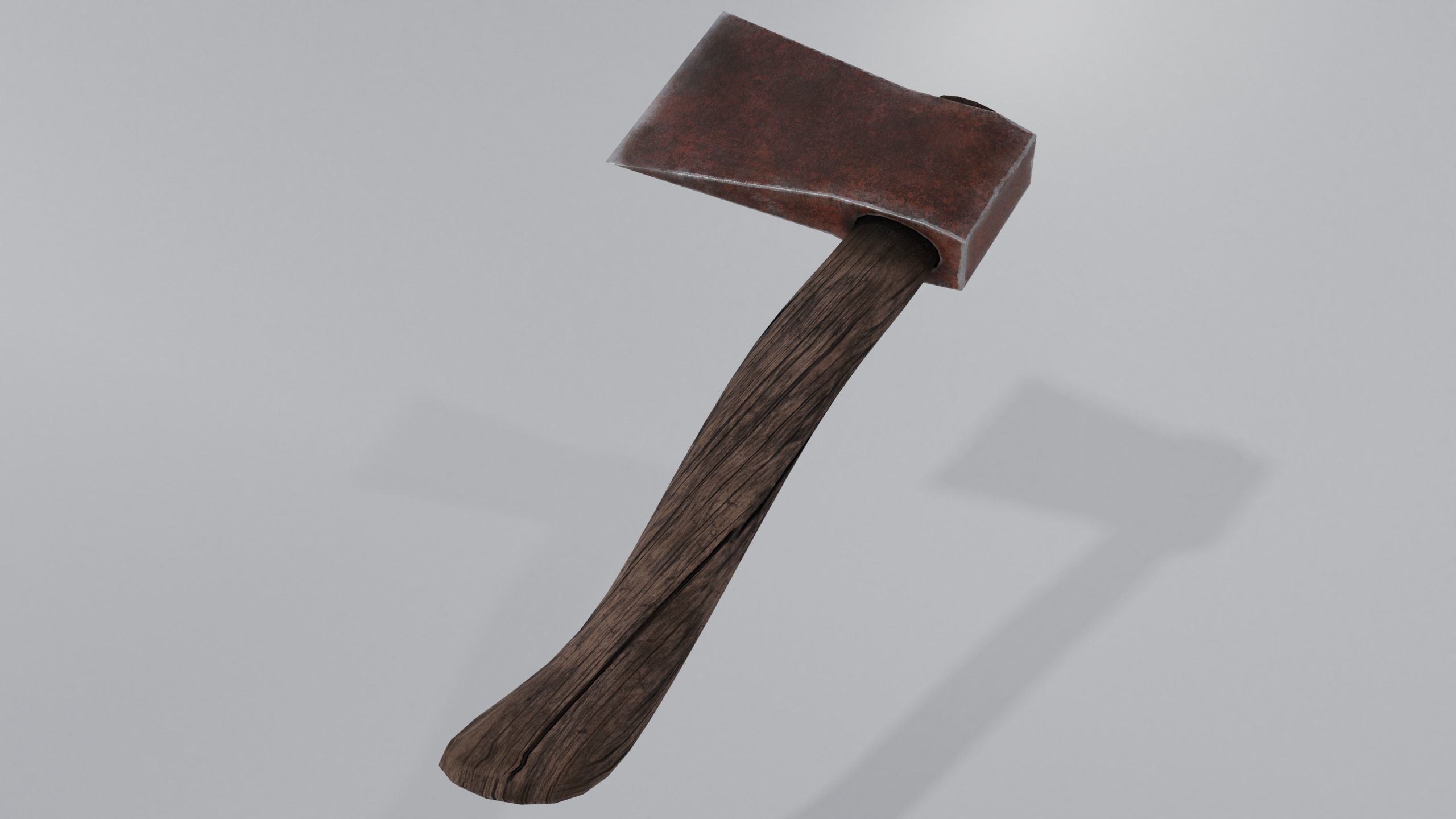 Rusty Axe Lowpoly Free low-poly 3D model_3