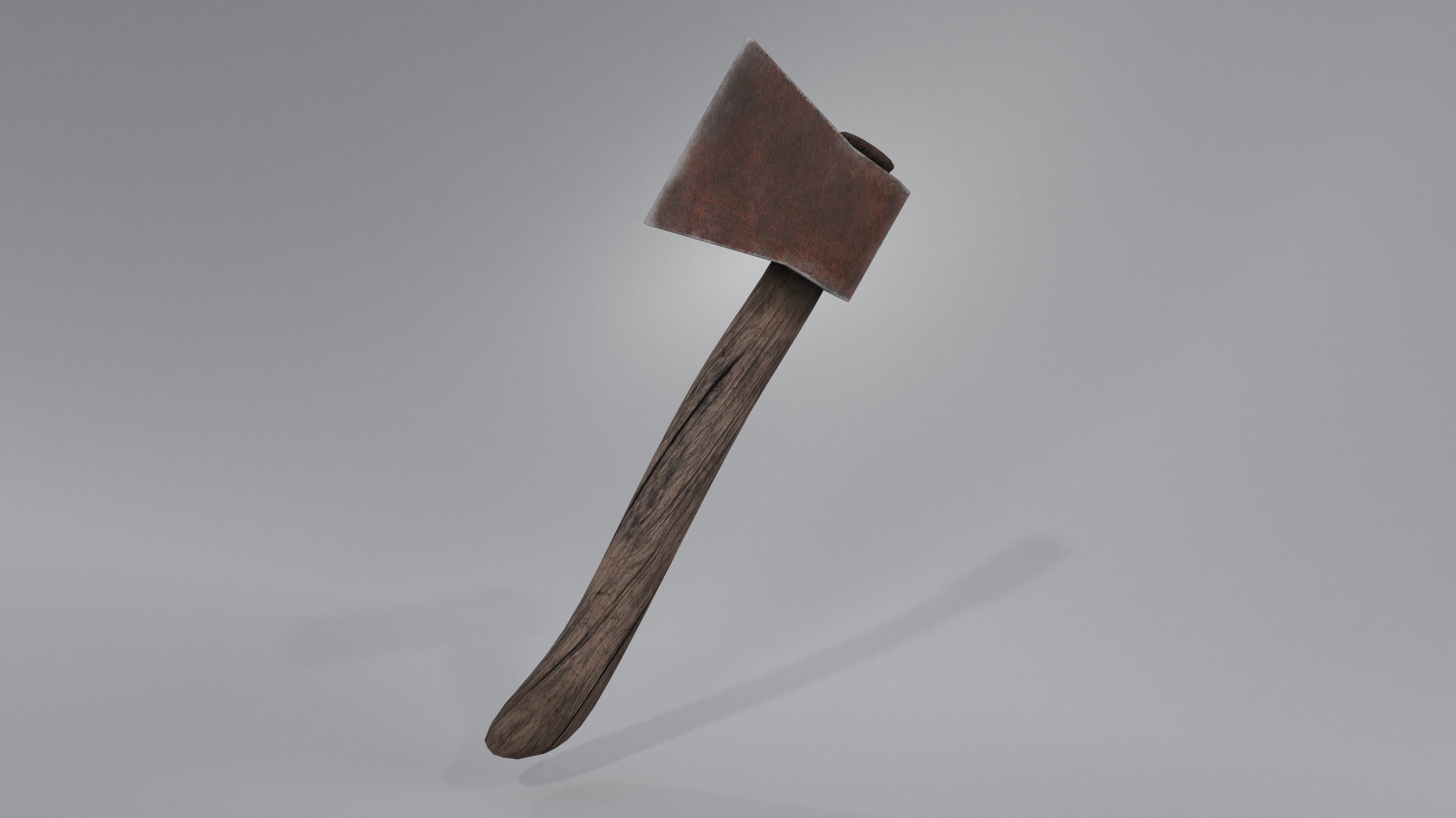 Rusty Axe Lowpoly Free low-poly 3D model_1