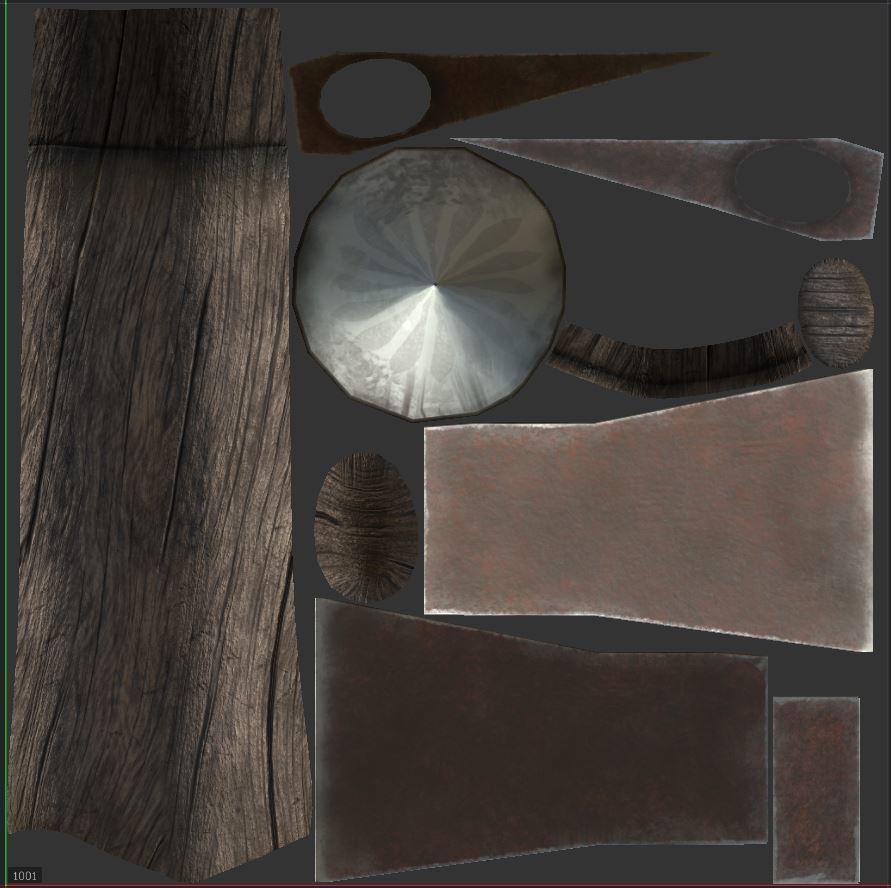 Rusty Axe Lowpoly Free low-poly 3D model_7