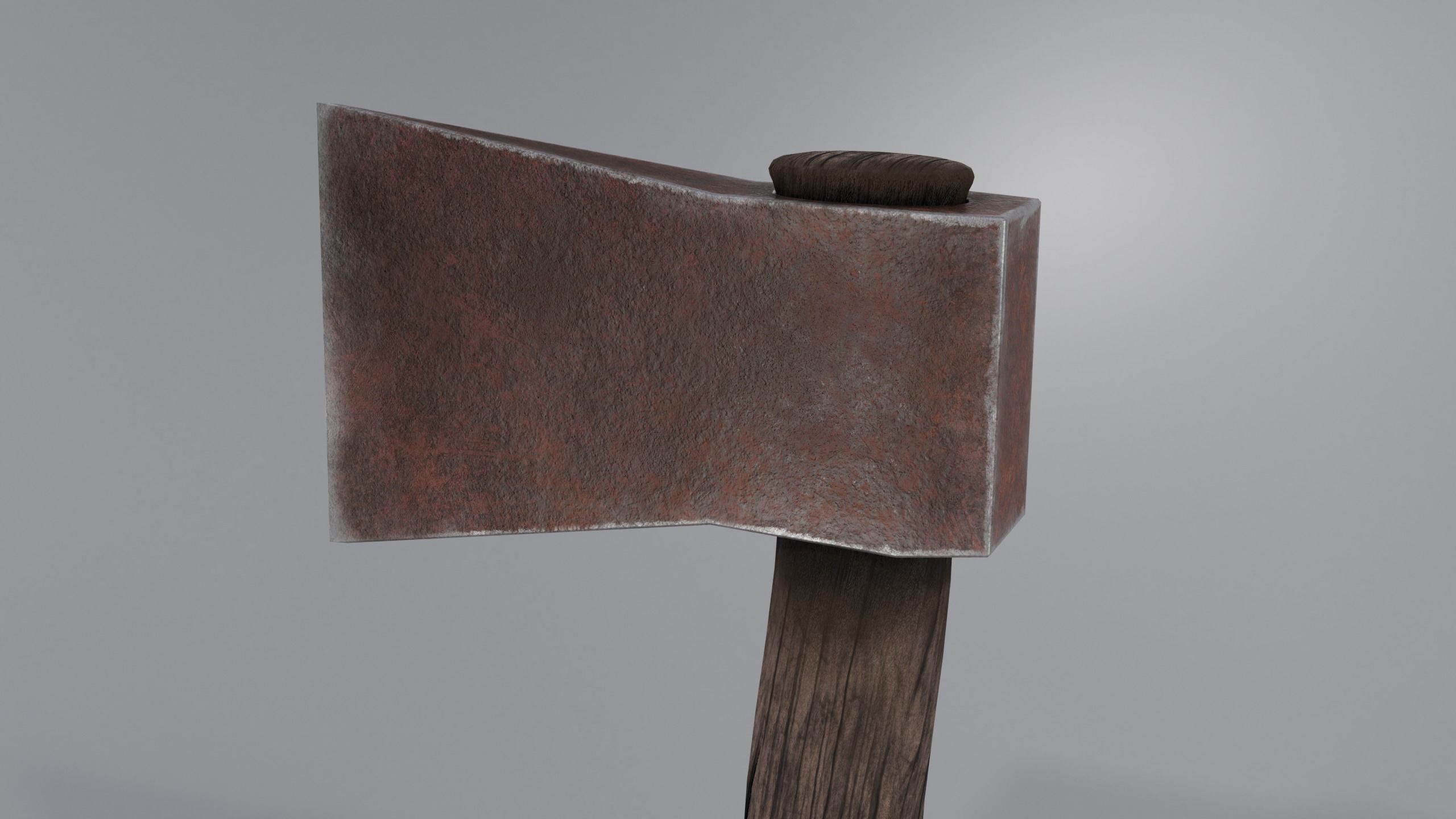 Rusty Axe Lowpoly Free low-poly 3D model_2