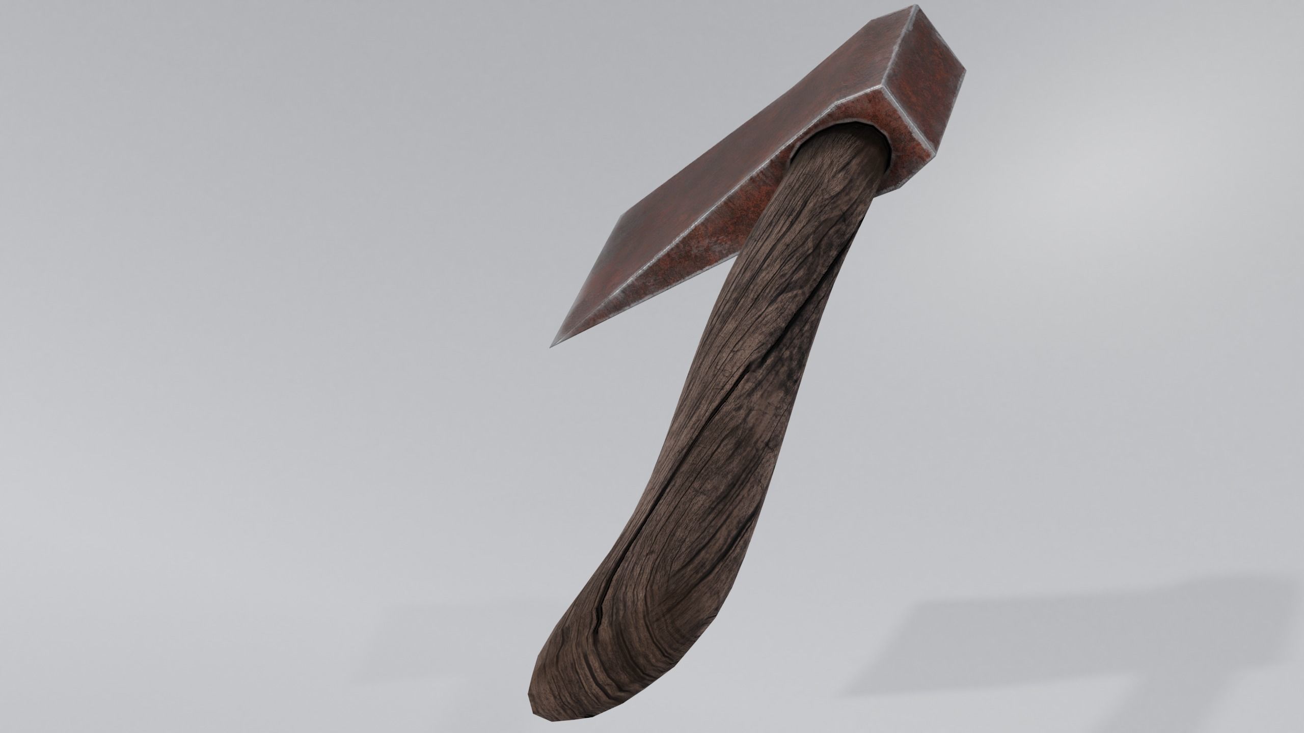 Rusty Axe Lowpoly Free low-poly 3D model_4