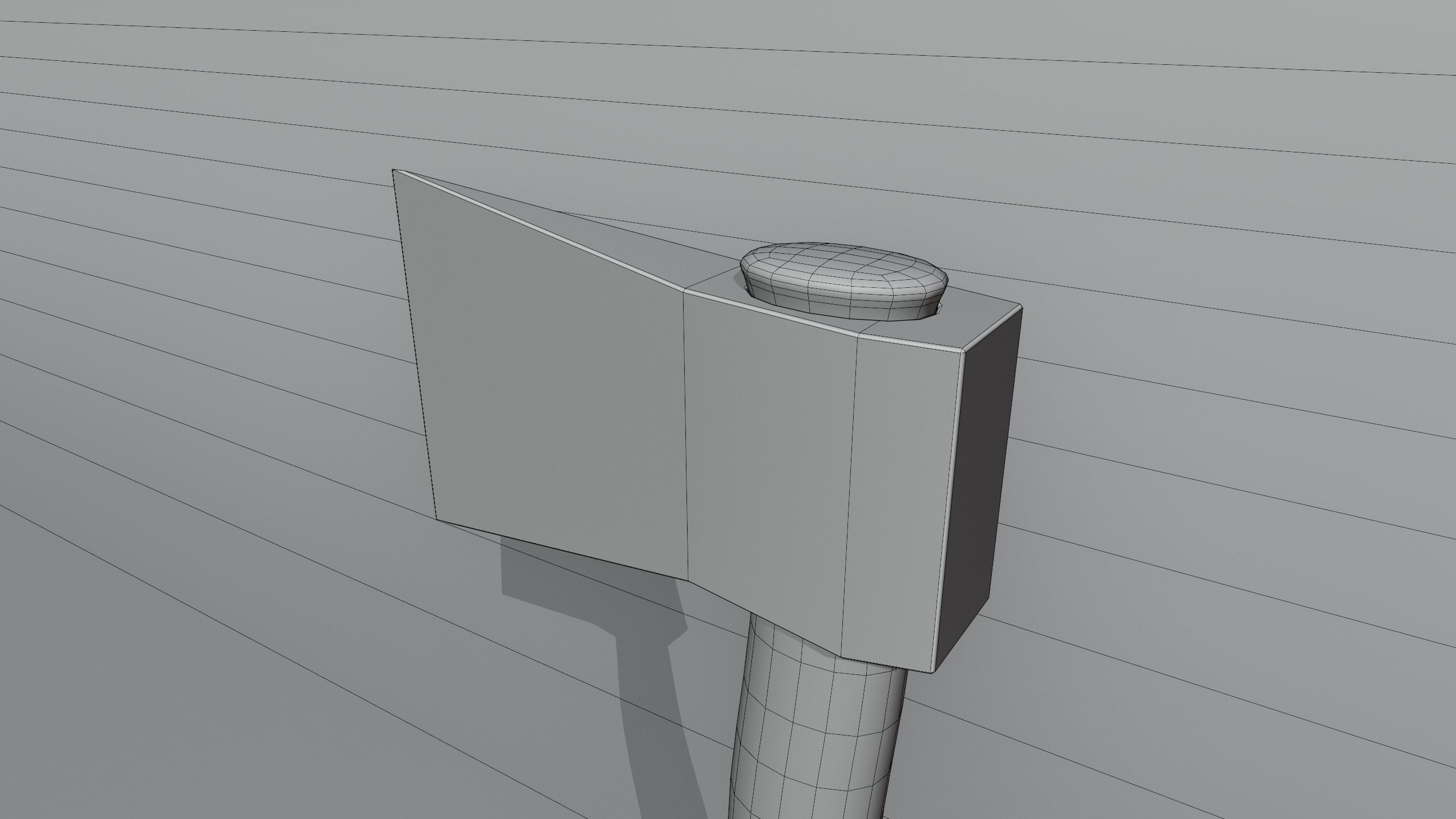 Rusty Axe Lowpoly Free low-poly 3D model_5