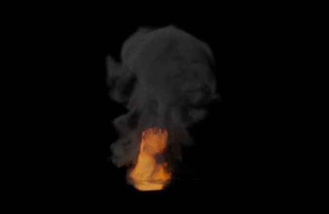Explosion flame Low-poly 3D model