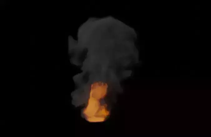 Explosion flame Low-poly 3D model