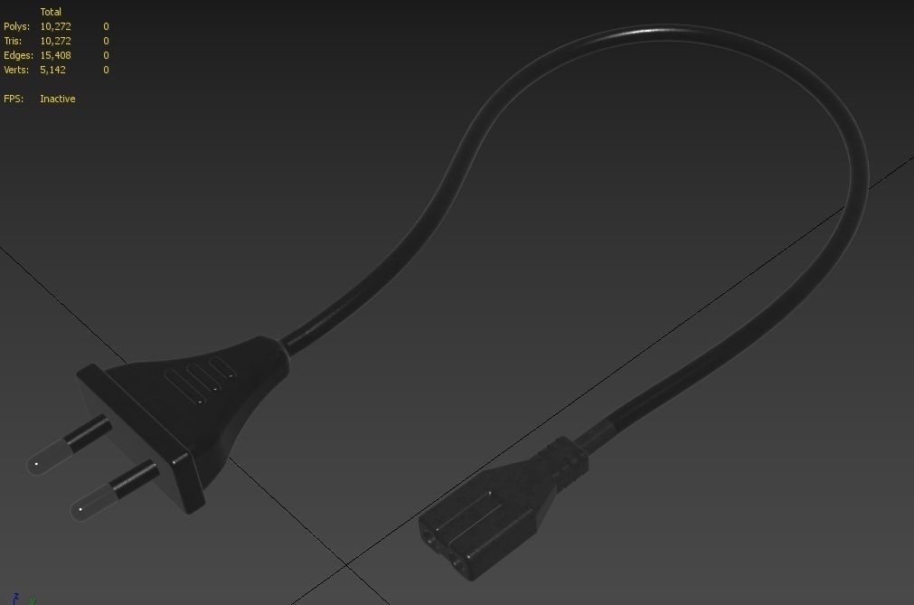 Power Cord M3 Low-poly 3D model_13