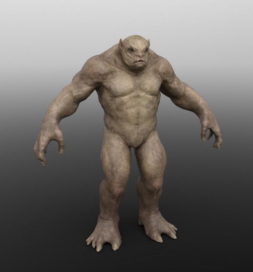 Troll humanoid creature 3D model_3