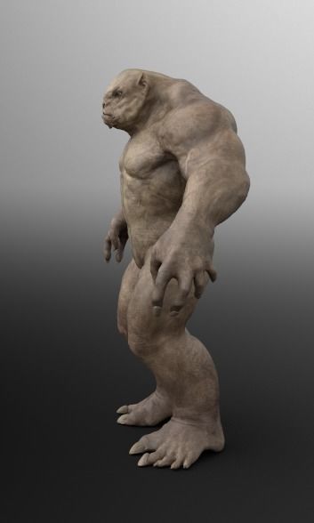 Troll humanoid creature 3D model_1