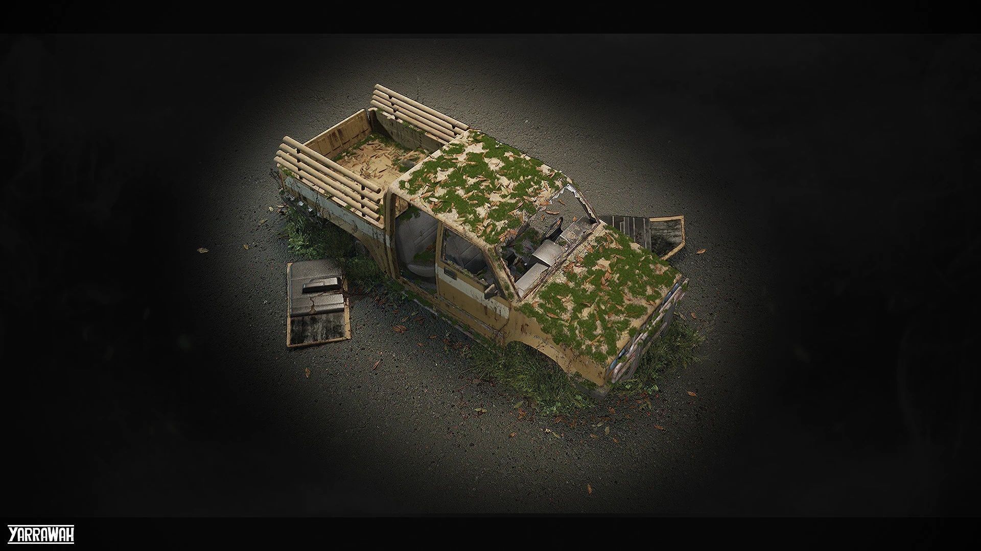 Procedural Vehicles - Pickup Truck UE4 UE5 Low-poly 3D model_10