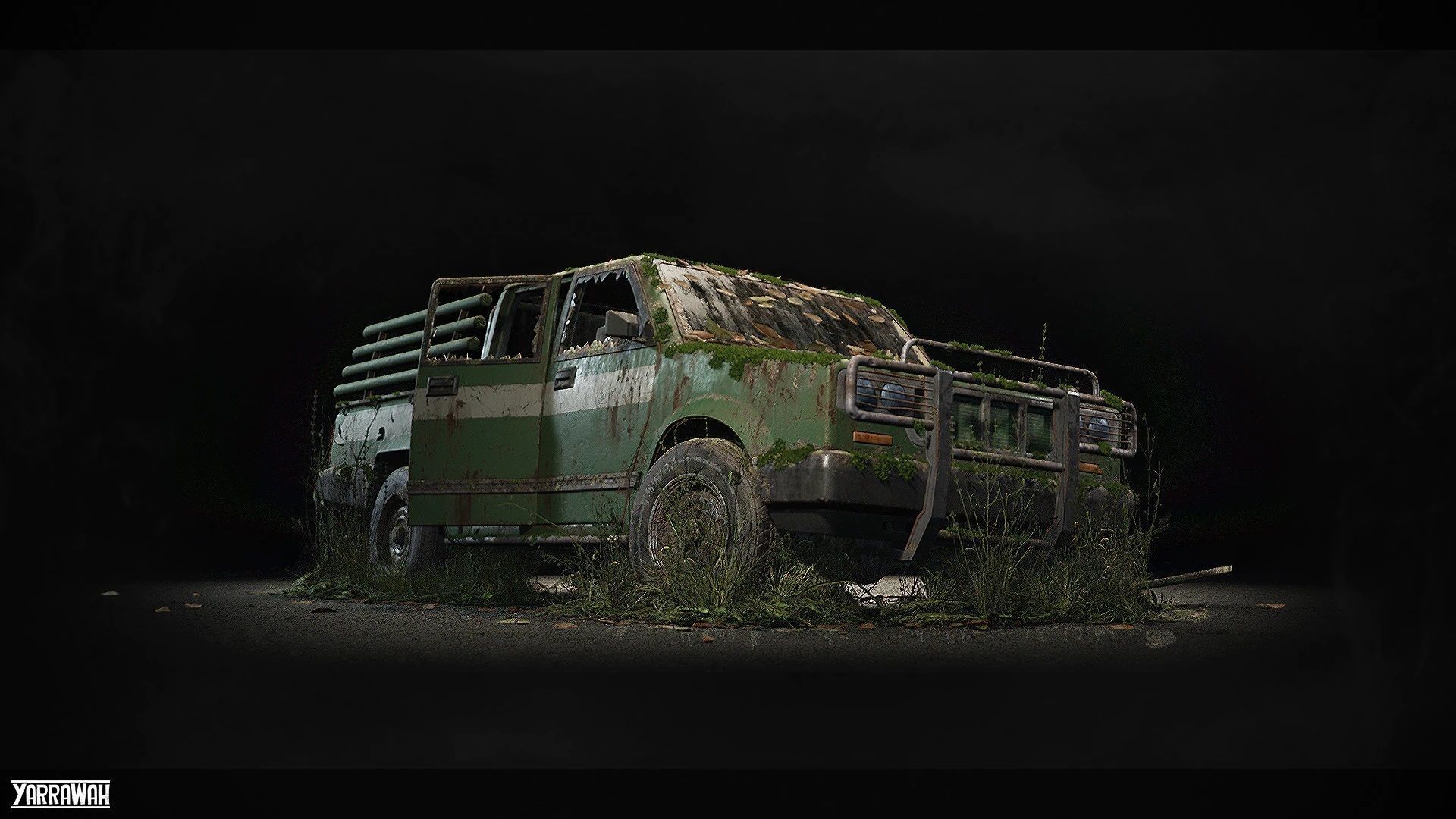 Procedural Vehicles - Pickup Truck UE4 UE5 Low-poly 3D model_6