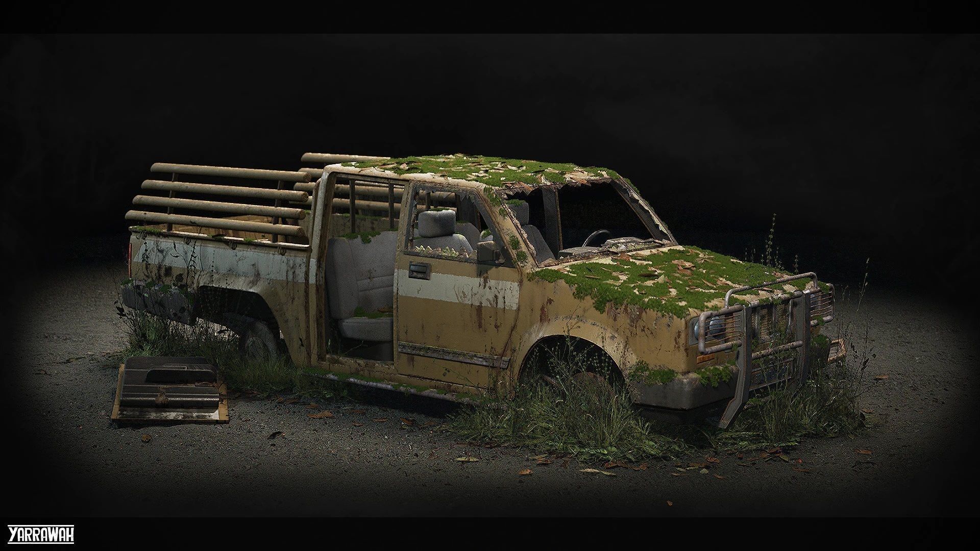 Procedural Vehicles - Pickup Truck UE4 UE5 Low-poly 3D model_12