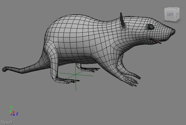 RAT LOWPOLY Low-poly 3D model_2