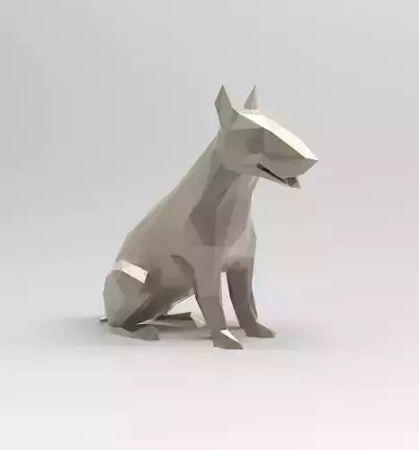 bull terrier low poly