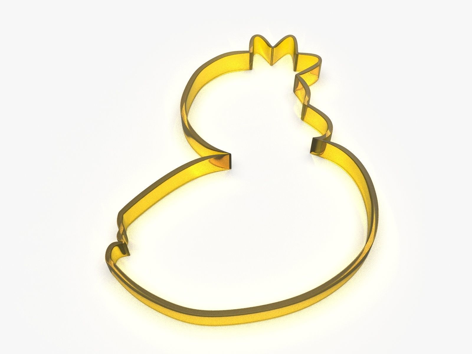 Swan King or Queen Cookie Cutter 3D print model_15