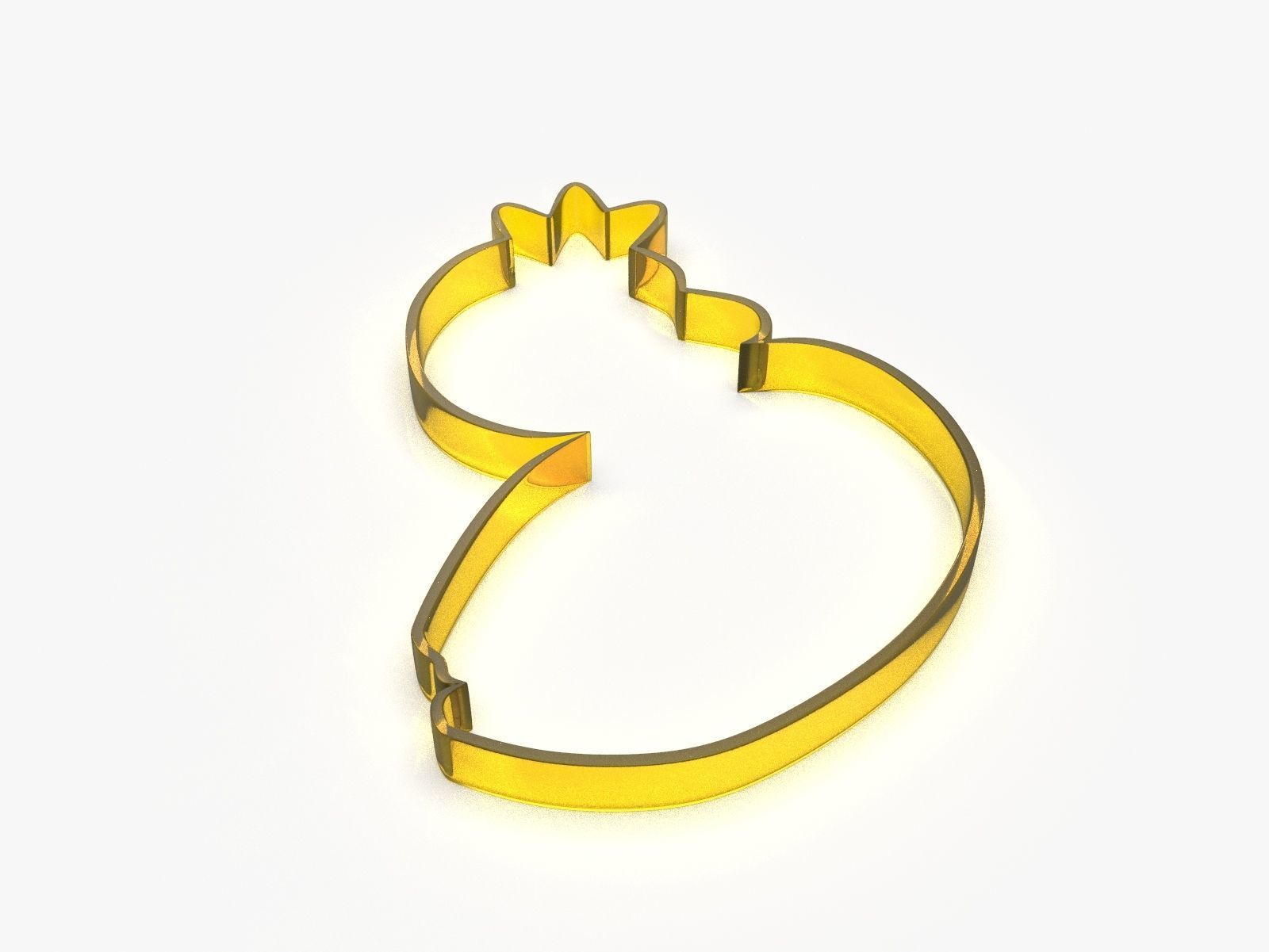 Swan King or Queen Cookie Cutter 3D print model_1