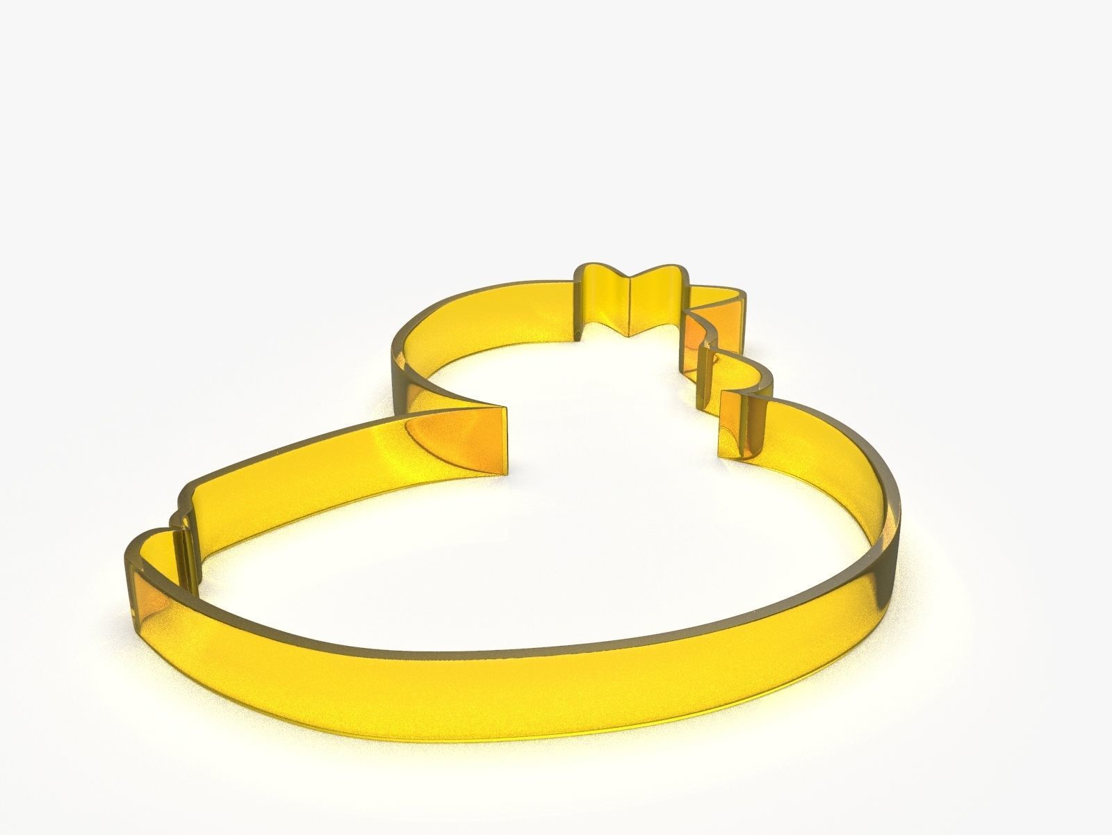 Swan King or Queen Cookie Cutter 3D print model_7