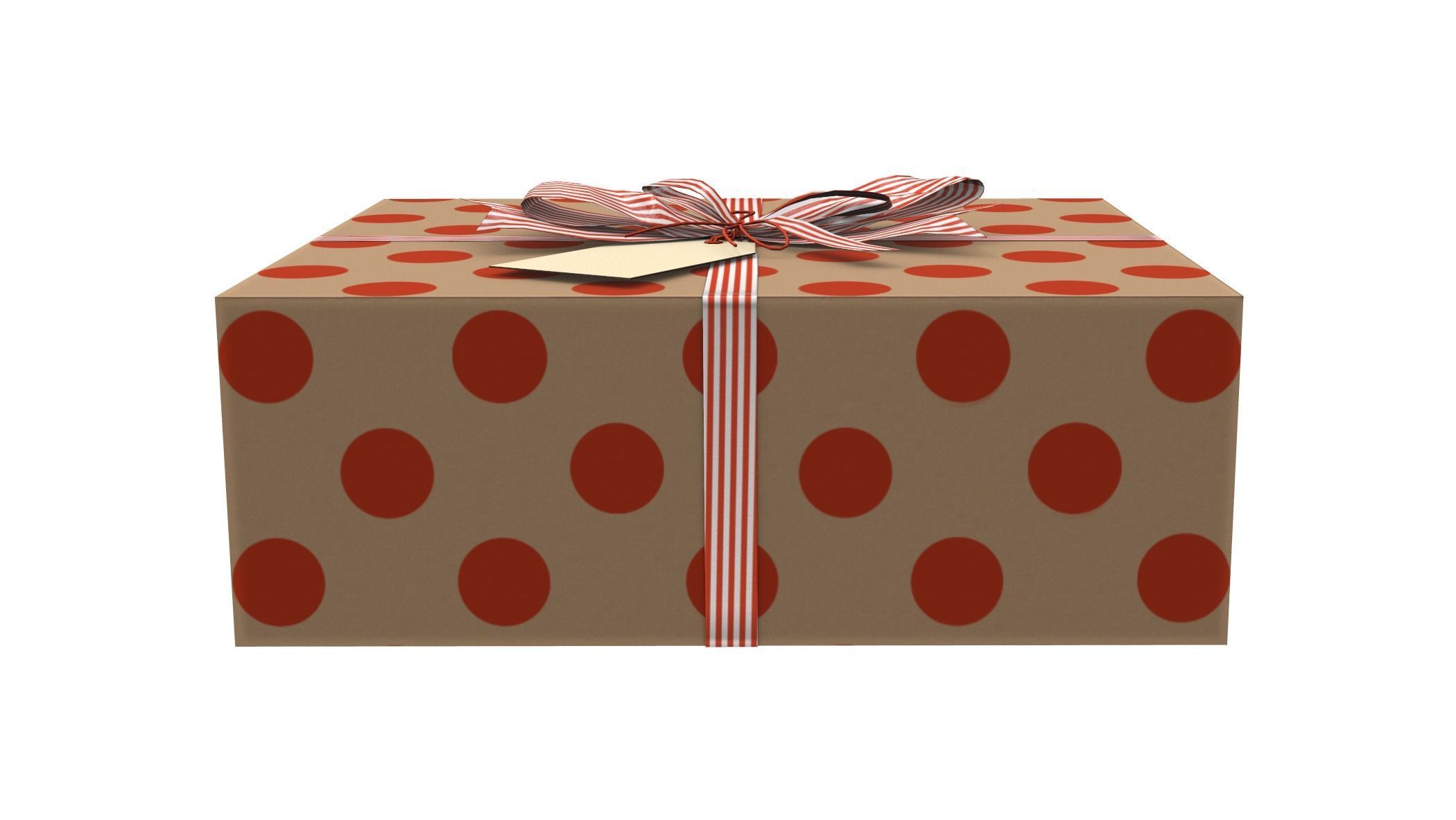 Gift Box with Ribbon V2 Low-poly 3D model_3