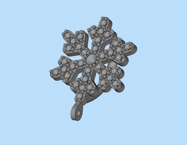 pendant snow 3D print model_34