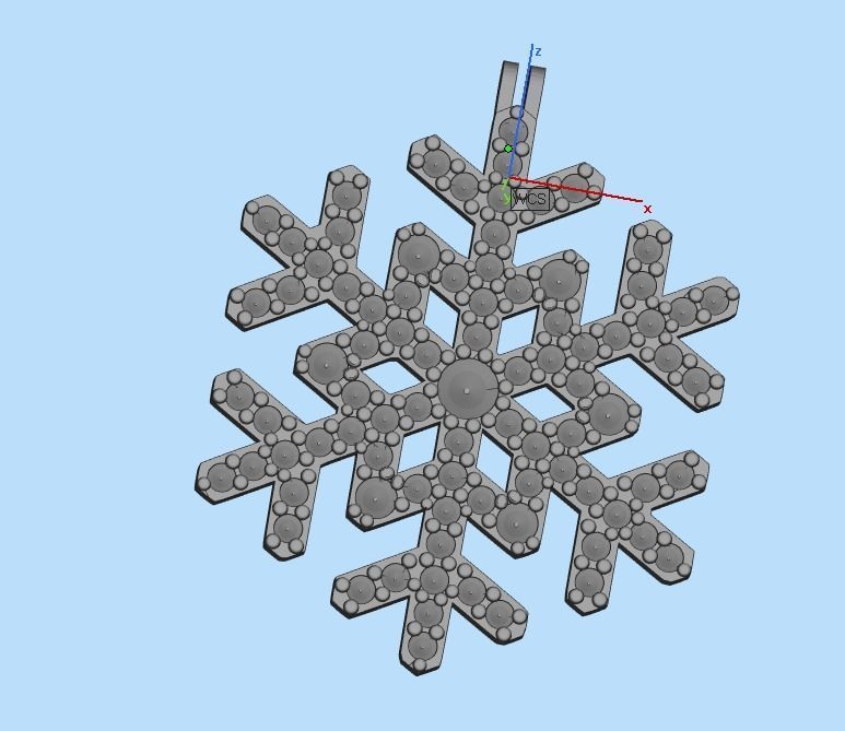 pendant snow 3D print model_36