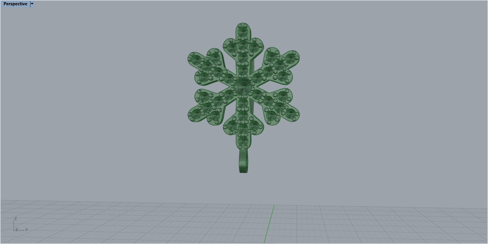 pendant snow 3D print model_29