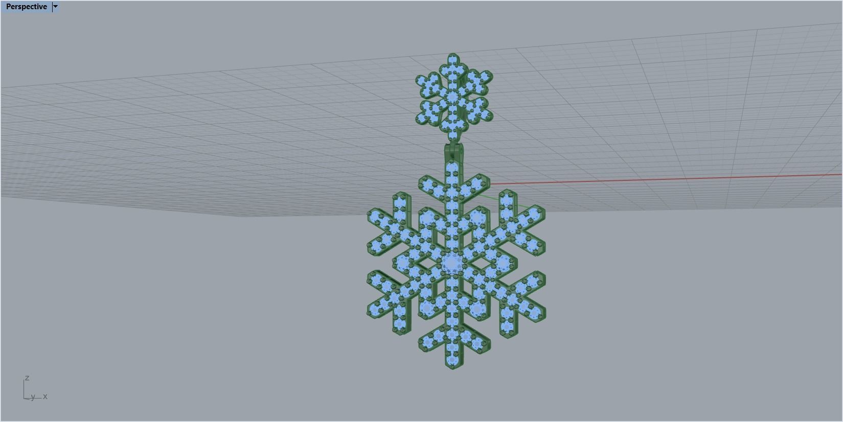 pendant snow 3D print model_20