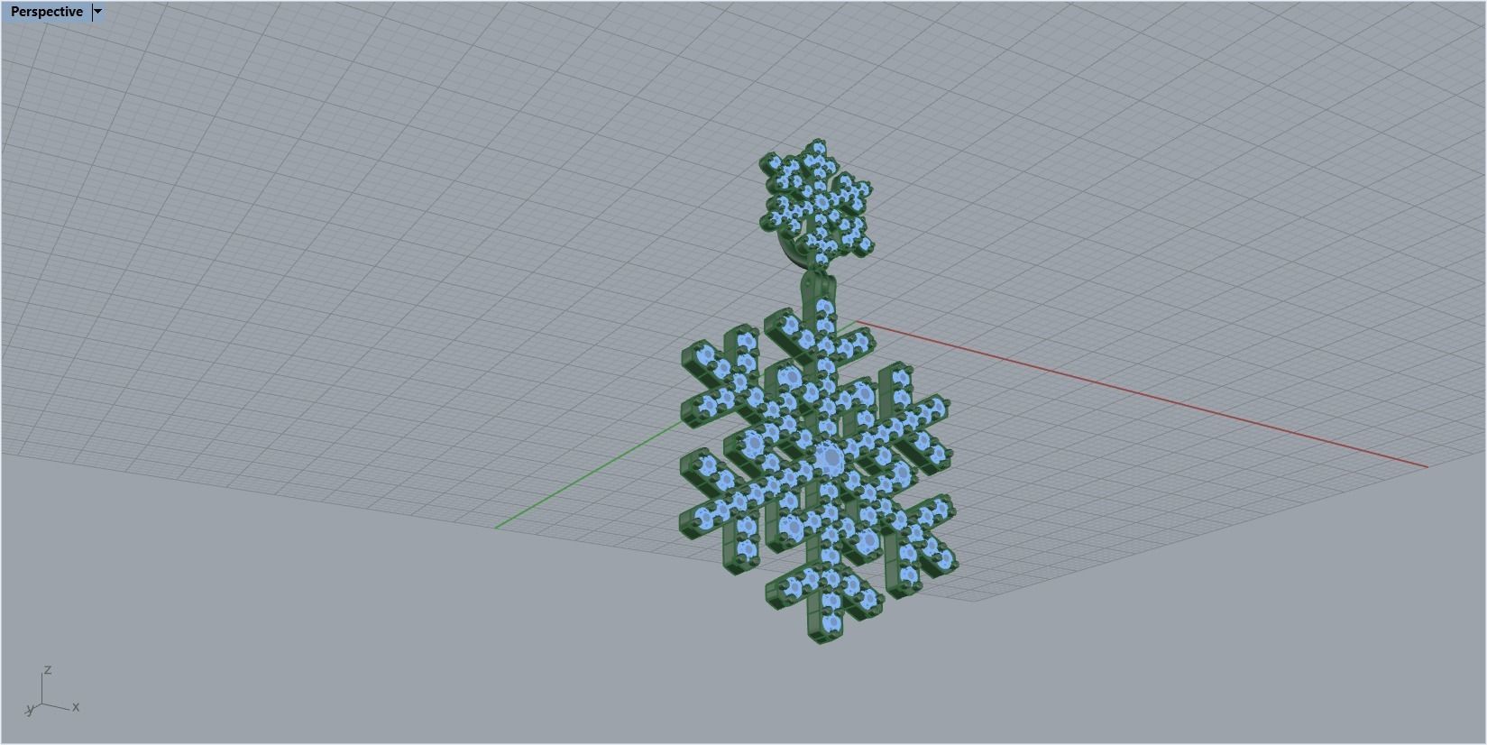 pendant snow 3D print model_21