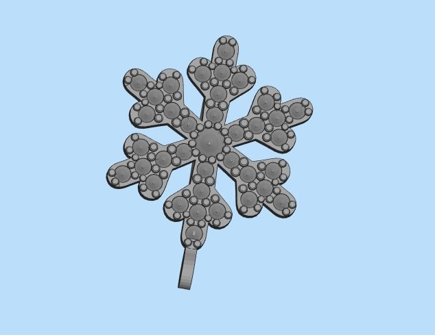 pendant snow 3D print model_35