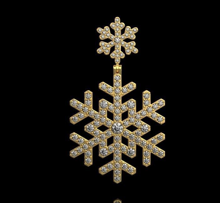 pendant snow 3D print model_12