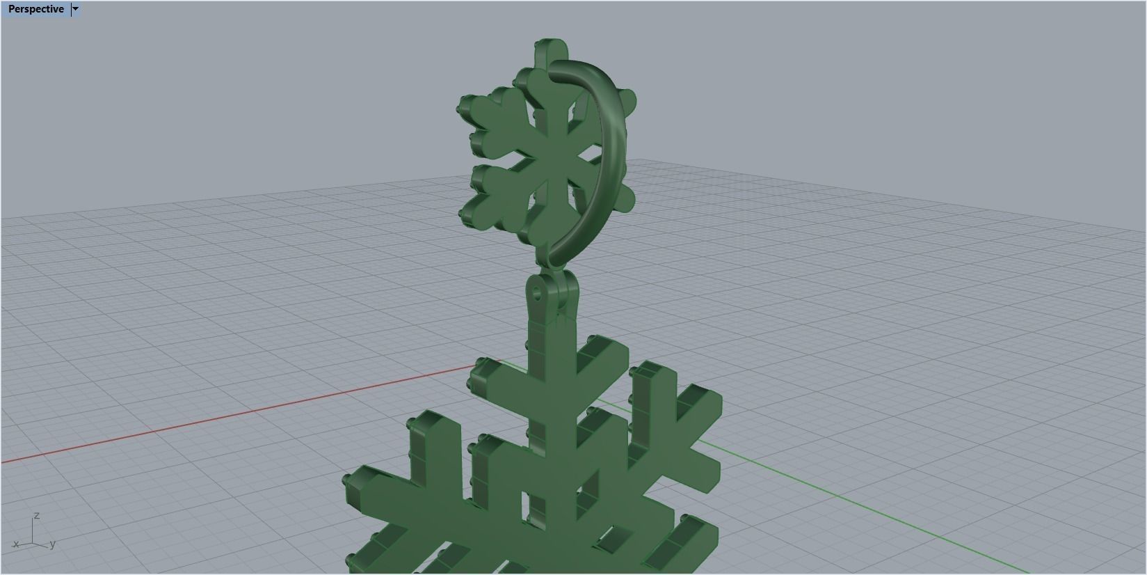 pendant snow 3D print model_24