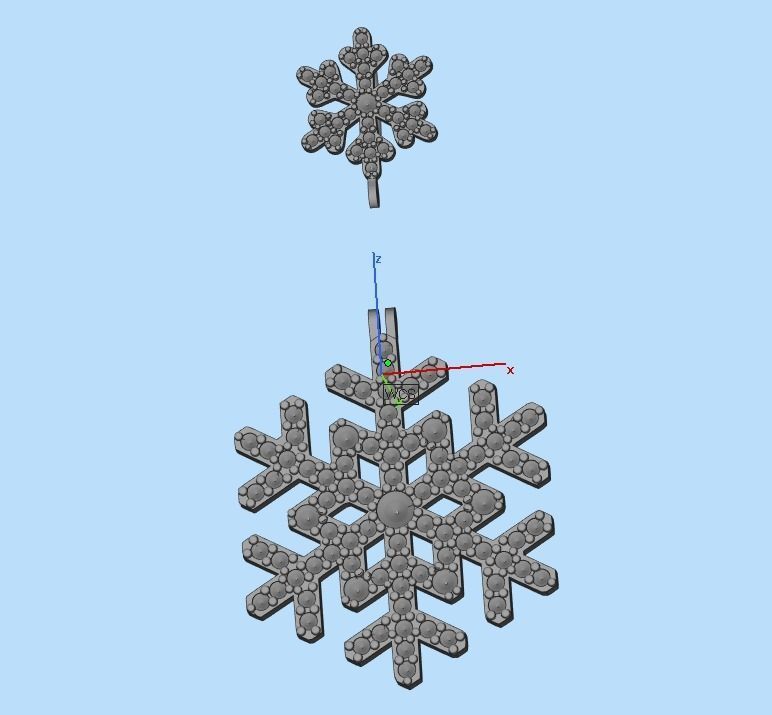 pendant snow 3D print model_30