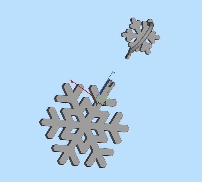 pendant snow 3D print model_32