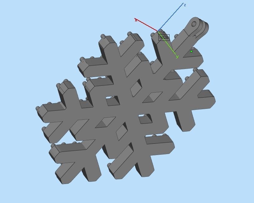 pendant snow 3D print model_39