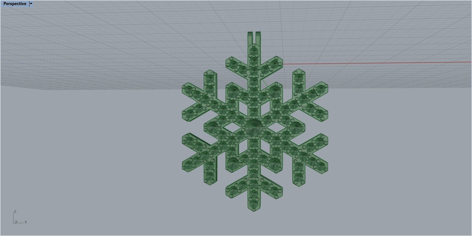 pendant snow 3D print model_28