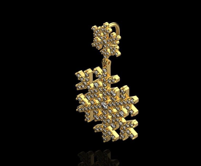 pendant snow 3D print model_13