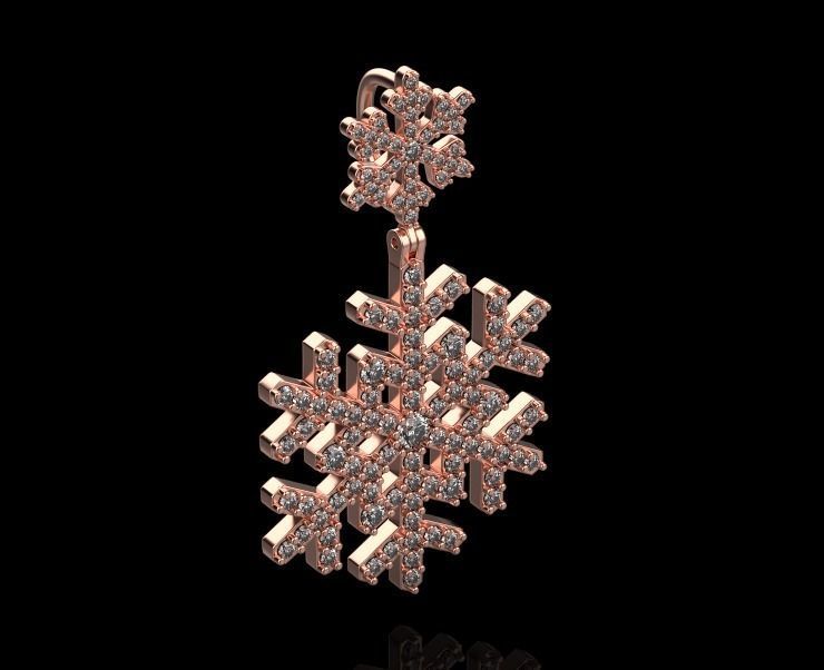 pendant snow 3D print model_18