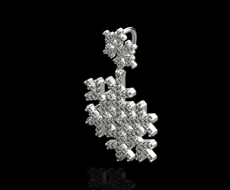 pendant snow 3D print model_9