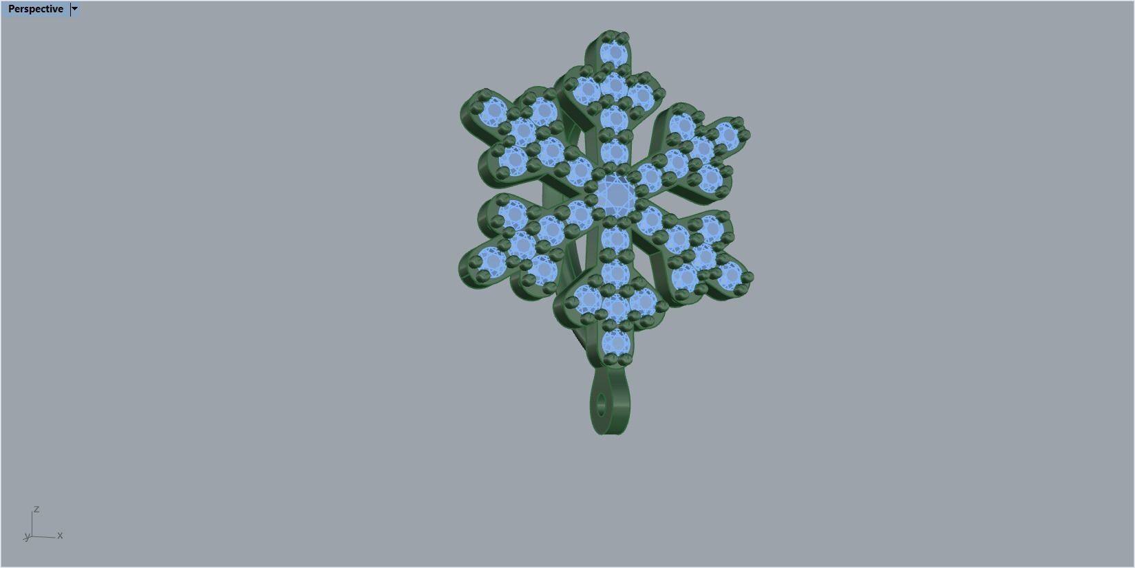 pendant snow 3D print model_26