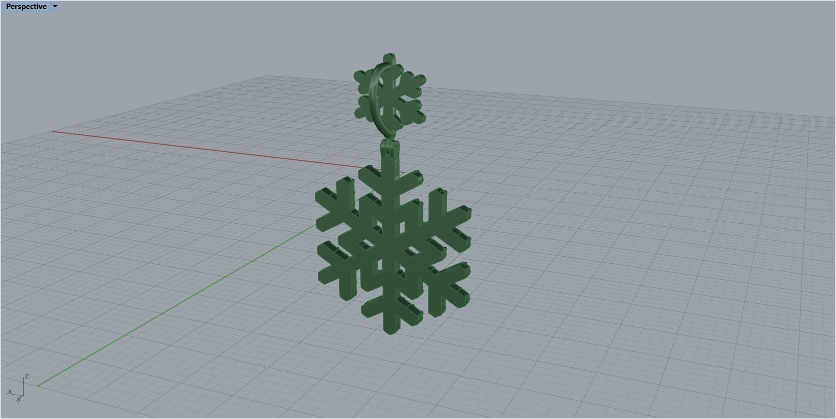 pendant snow 3D print model_23