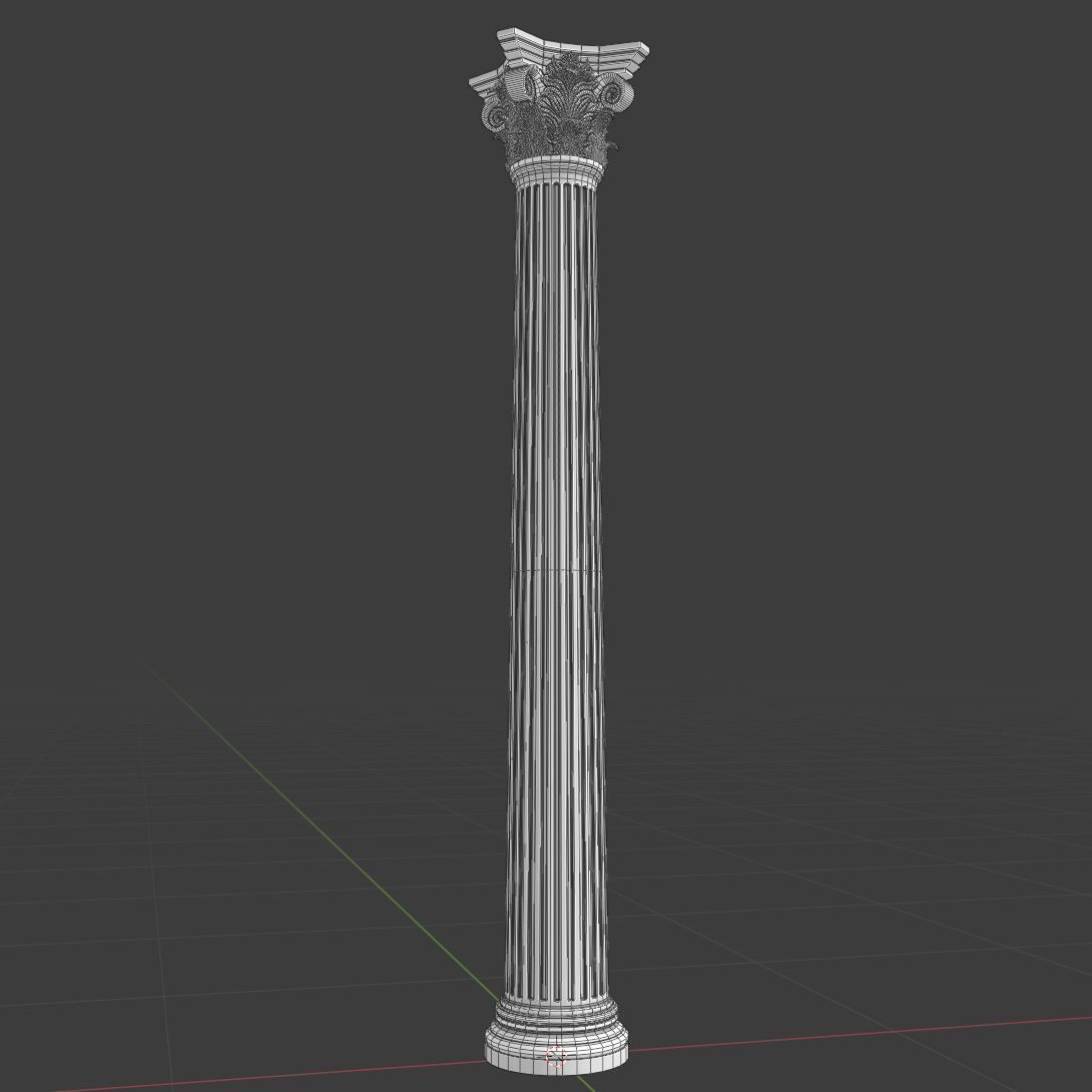 Corinthian Column 3D model_6