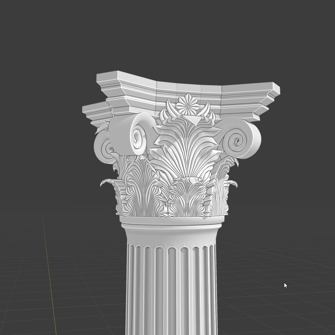 Corinthian Column 3D model_5