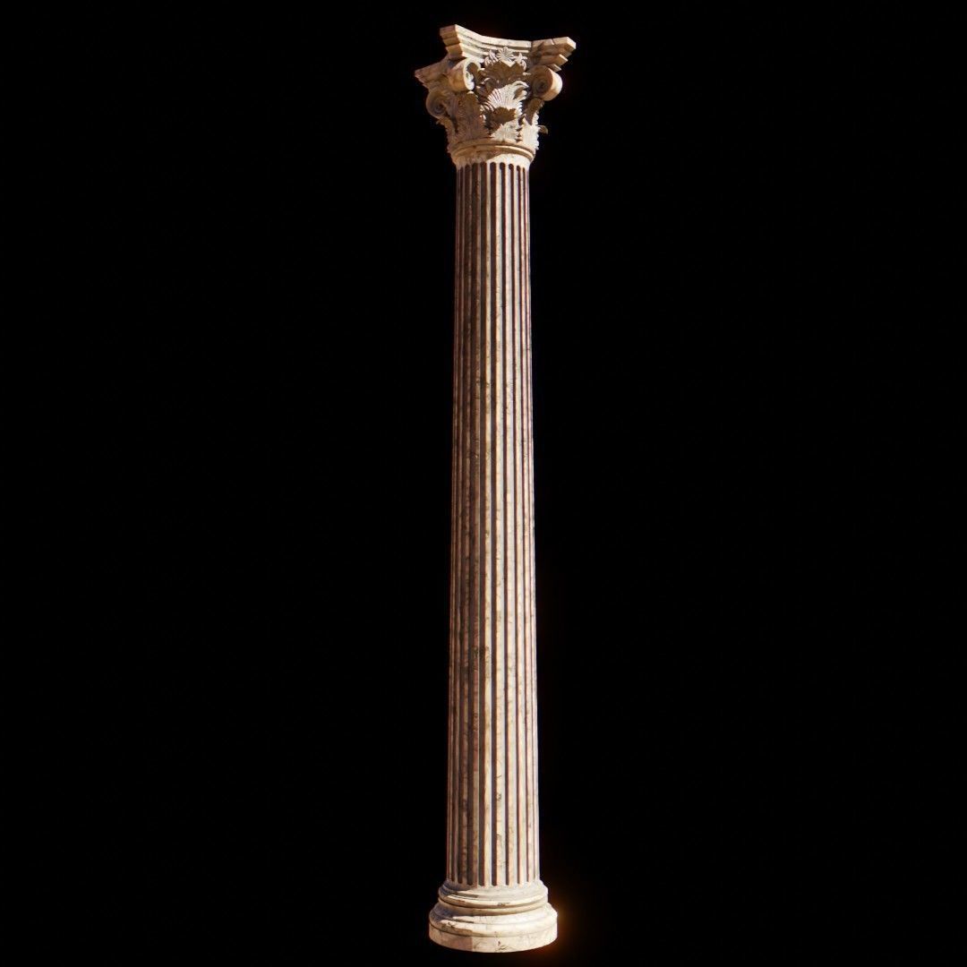 Corinthian Column 3D model_3