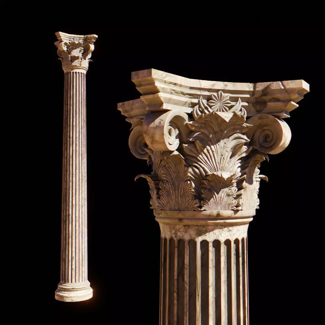 Corinthian Column 3D model_0