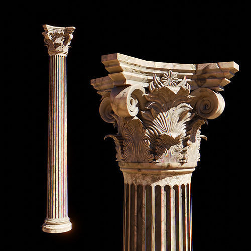 Corinthian Column 3D model