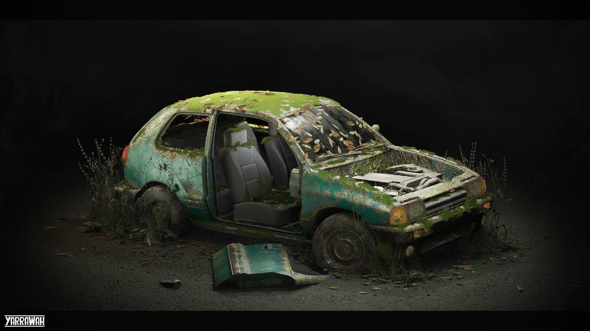 Procedural Vehicles - Hatchback UE4 UE5 Low-poly 3D model_12