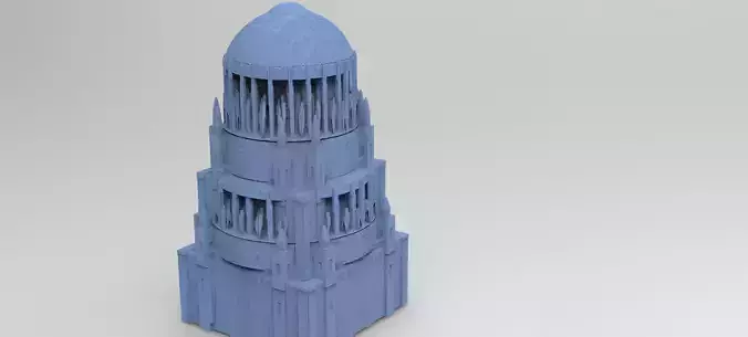 Sci fi City Dome tower model