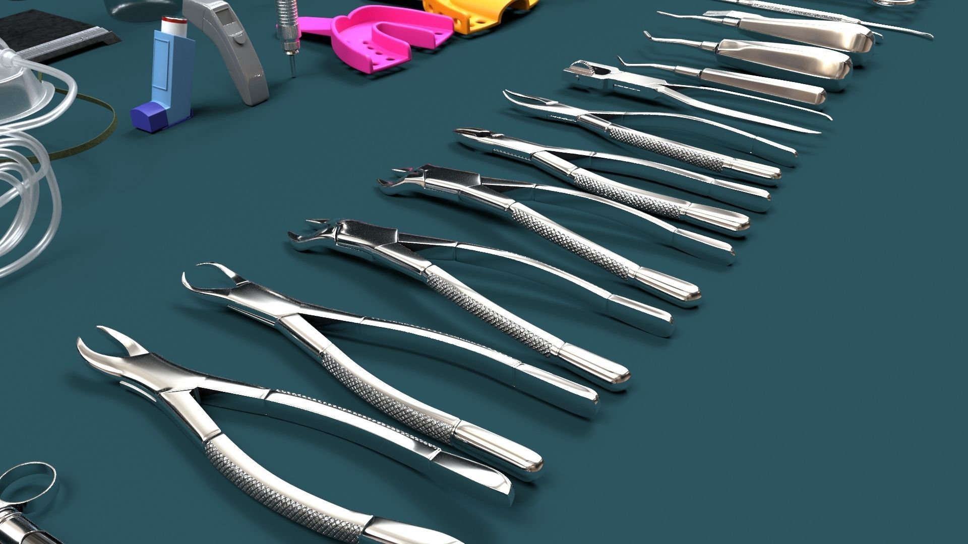 Surgery Instruments Sets Low-poly 3D model_2