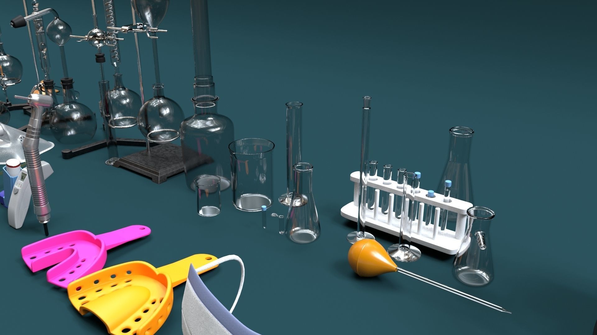 Surgery Instruments Sets Low-poly 3D model_11