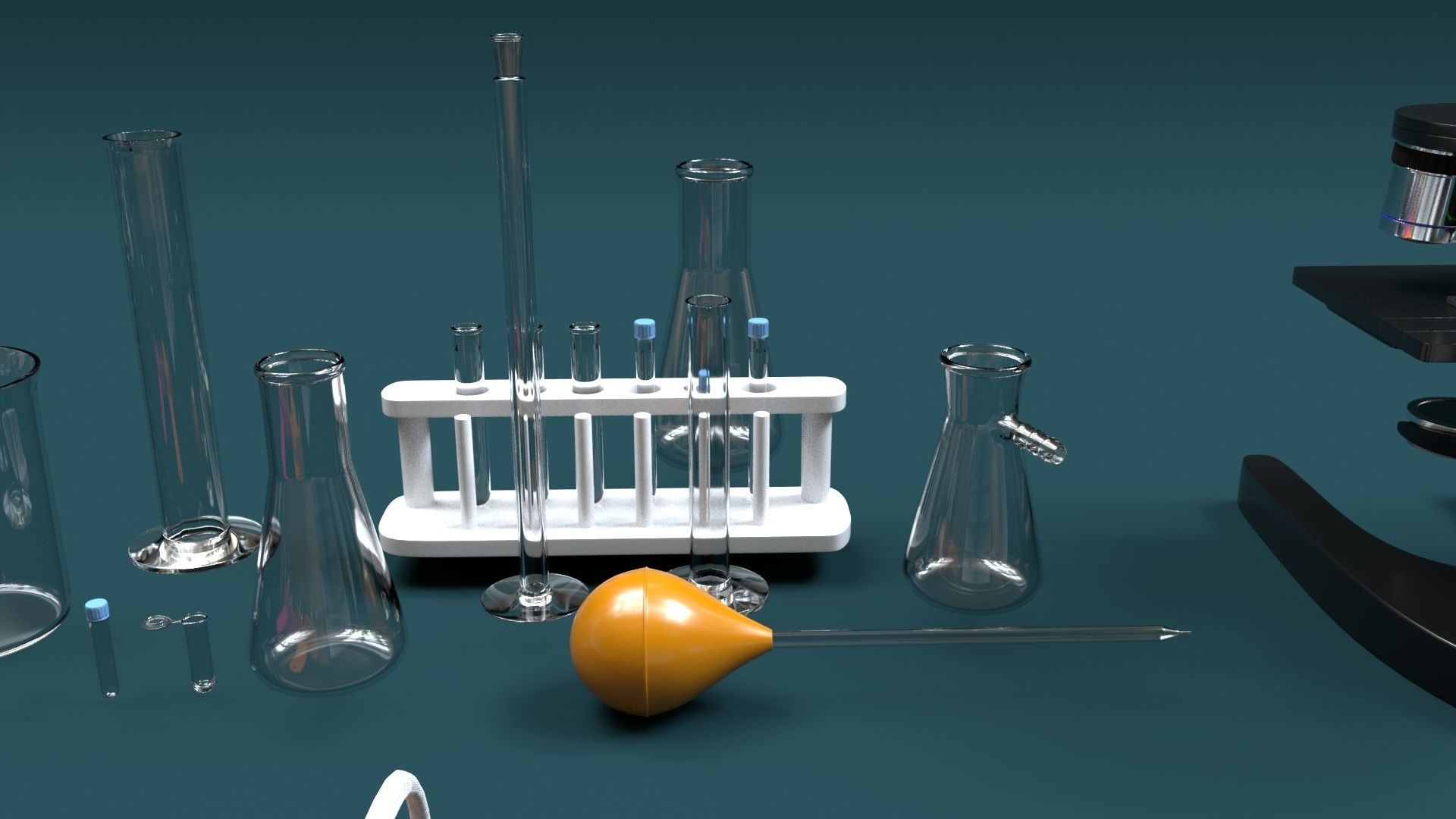 Surgery Instruments Sets Low-poly 3D model_19