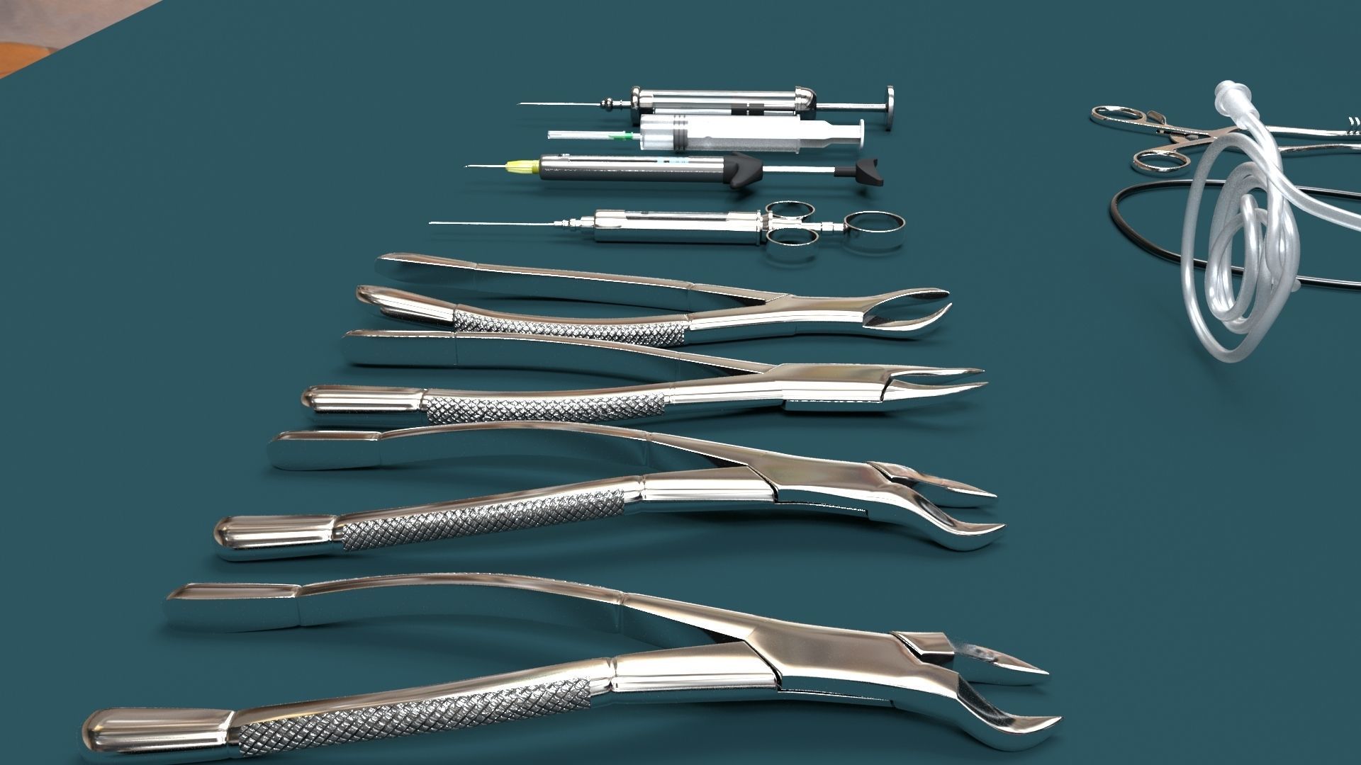 Surgery Instruments Sets Low-poly 3D model_16