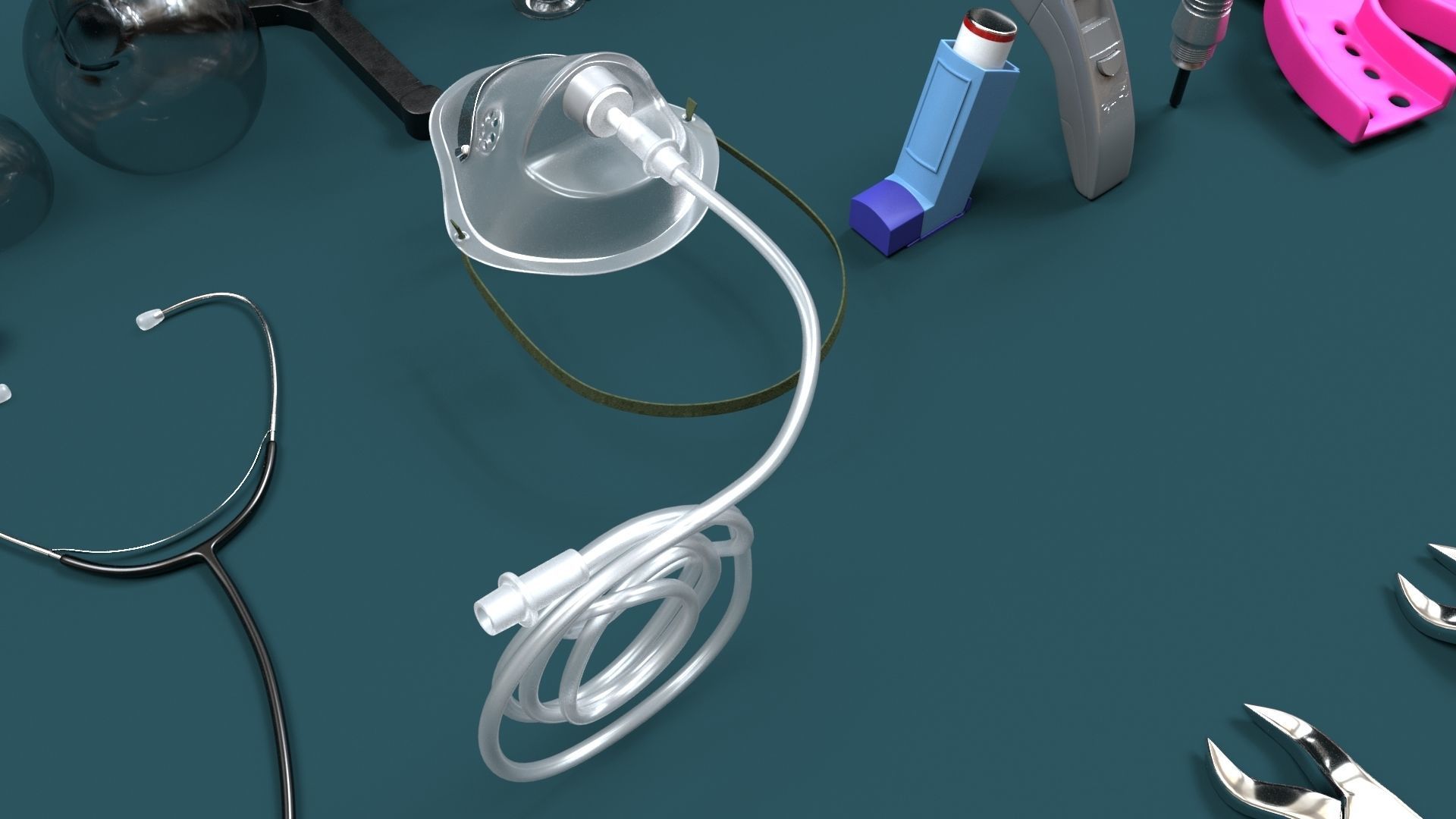 Surgery Instruments Sets Low-poly 3D model_5